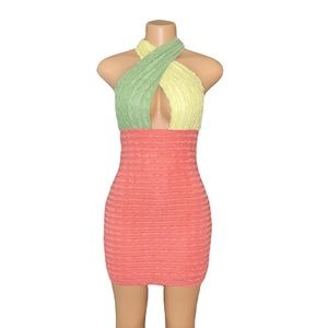 Cross Wrap Halter Dress